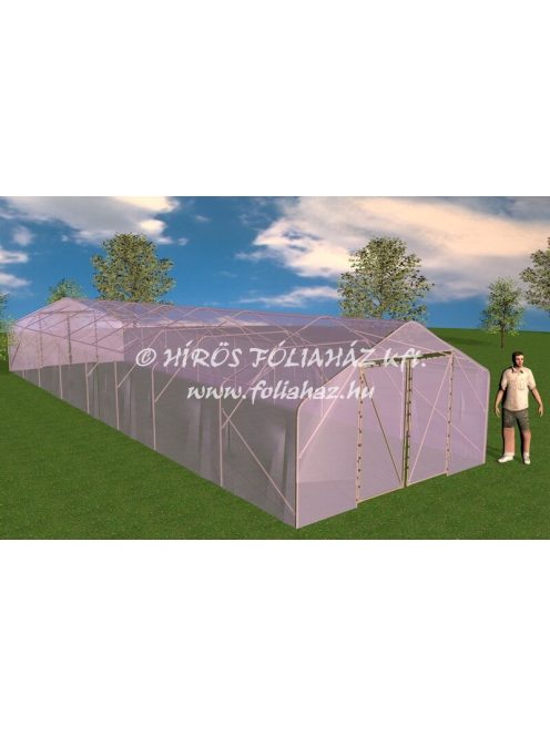 HOBBI FÓLIAHÁZ 4m x 8m=32m2, 1-2 db AJTÓSZÁRNY