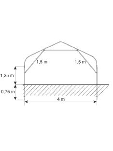 HOBBY GREENHOUSE 4m WIDTH LONGITUDINAL ENLARGEMENT